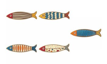 @ Schoko-Dekor Aufleger weiß Fische 'Pop' (40 Stk)