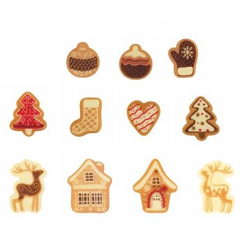 @ Schoko-Dekor Aufleger weiß Weihnachtsmotive (180 Stk)