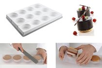 @ Kit Silikon-Matte |-Form Verbund 12 runde Formen | Törtchen