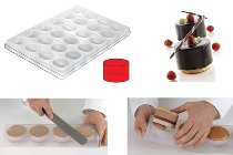 @ Kit Silikon-Matte |-Form Verbund 24 runde Formen | Törtchen