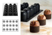 @ Silikon-Matte | -Form 15 runde Formen | Törtchen 'Panettone' (30x40cm)