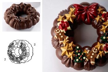 @ Gießform Weihnachts- | Türkranz 'Garland' (2 Teile für 1 Stk)