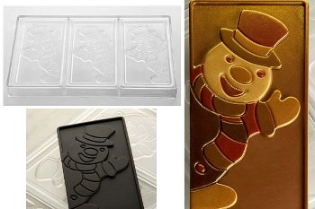 @ Gießform Tafel | Tafelgießform Schneemann 'Xmas Snowman'