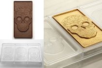 @ Gießform Tafel | Tafelgießform Totenkopf 'Calaca'