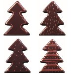 @ Schoko-Dekor Aufleger bitter Weihnachts- | Tannen- | Christbaum mit Muster (154 Stk)