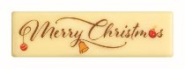@ Schoko-Dekor Aufleger weiß Rechteck 'Merry Christmas' (110 Stk)