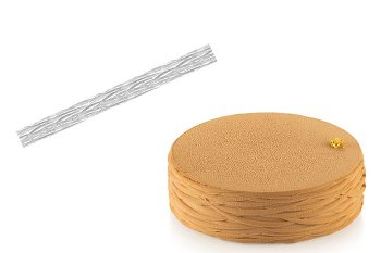 @ Silikon-Bänder| Streifen mit Relief für Tortenränder 'Osier'
