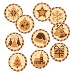 @ Schoko-Dekor Aufleger Kreise 'Weihnachtsmotive' , weiße Schokolade sortiert (160 Stk)
