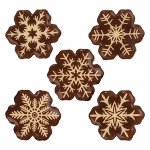 @ Schoko-Dekor Aufleger Schneeflocken , weiße Schokolade sortiert (160 Stk)