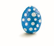 @ Pralinen-Eier milch 'Millefeuille' verpackt in Alu blau mit weißen Punkten (lose Ware)