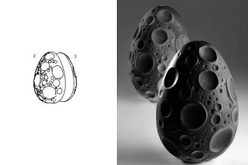 @ Gießform Ei 'Luna' (4 Teile für 2 Stk)