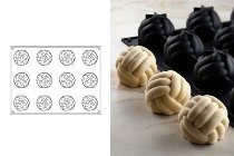 @ Silikon-Matte | -Form 12 runde Formen | Knoten 'Nodo' (30x40cm)