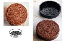 @ Silikon-Matte | -Form | Einzel- | Kuchenform rund mit Relief 'Azteca'