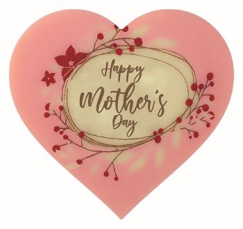 @ Schoko-Dekor Aufleger weiß Herzen 'Happy Mother's day' (120 Stk)