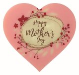@ Schoko-Dekor Aufleger weiß Herzen 'Happy Mother's day' (120 Stk)